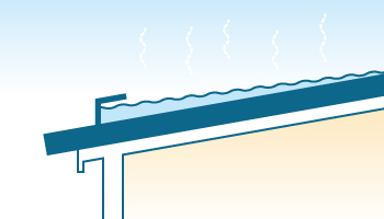 暖房による屋根の雪解け